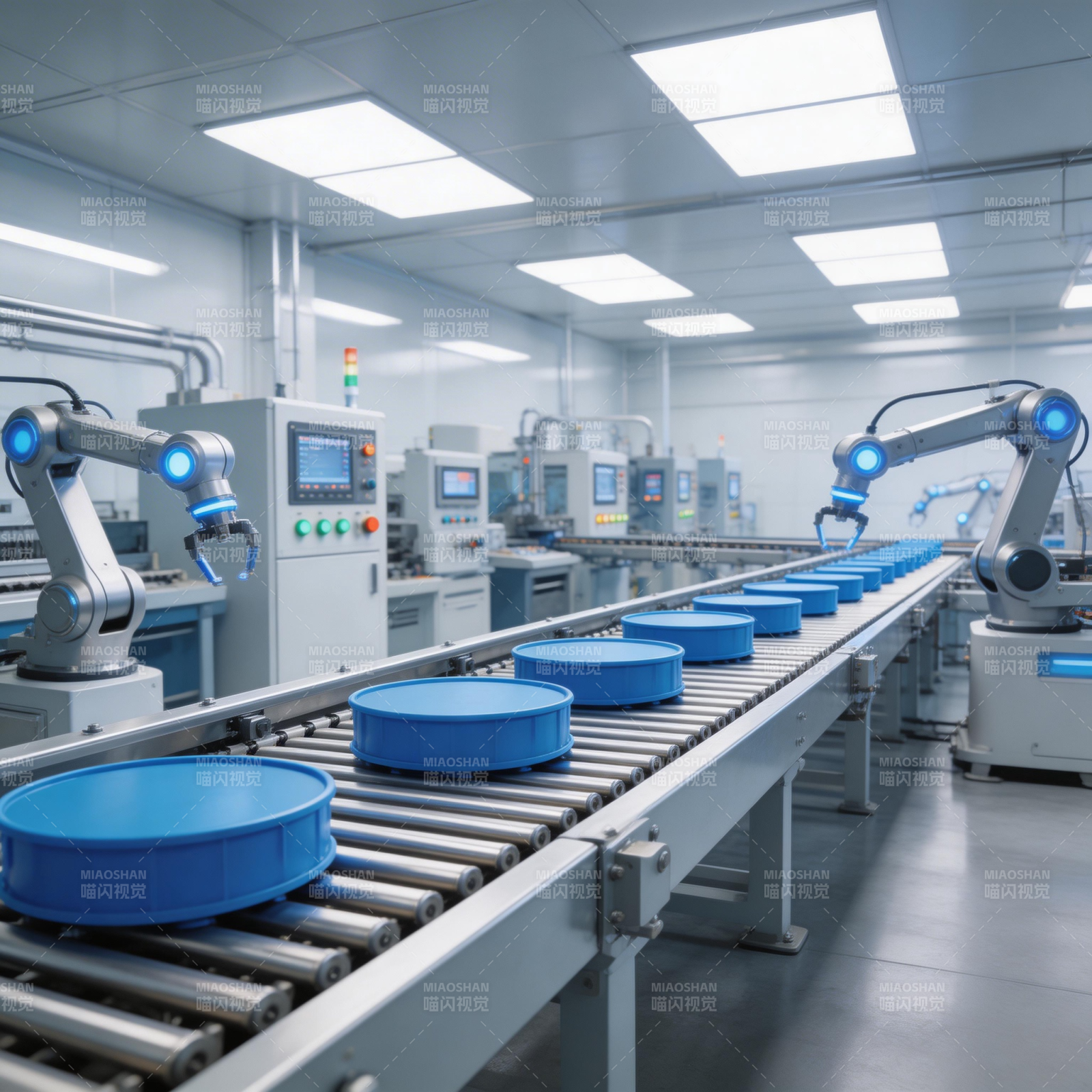 智能工厂生产线图片