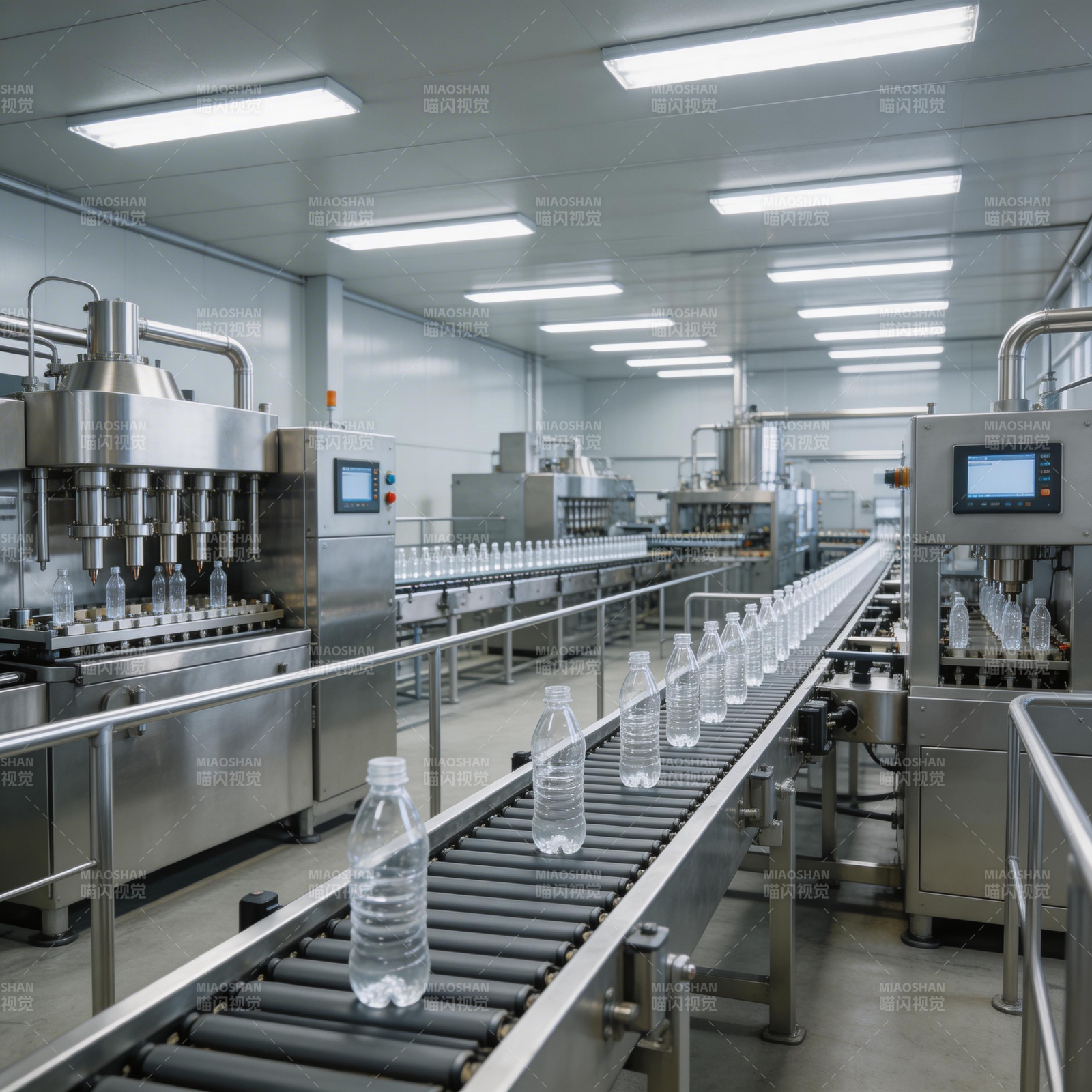 现代化水厂生产线图片