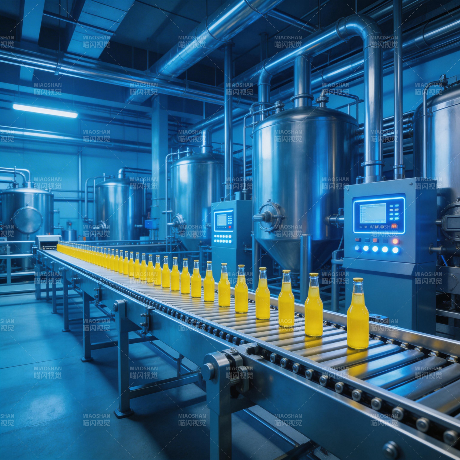 智能饮料生产线图片