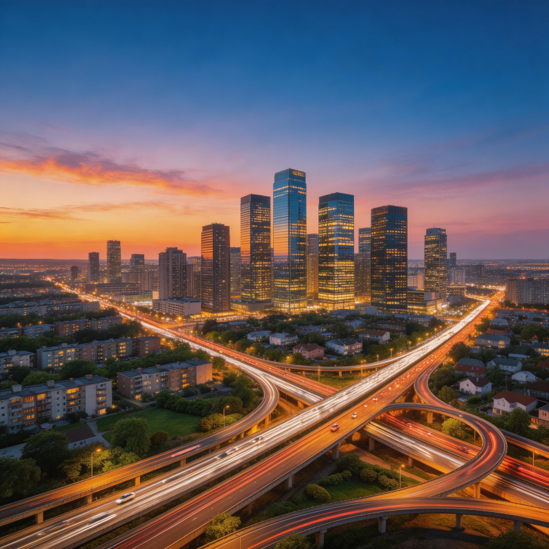 城市夜景璀璨图片