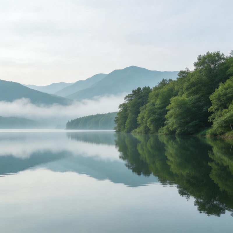 湖光山色静谧美图片