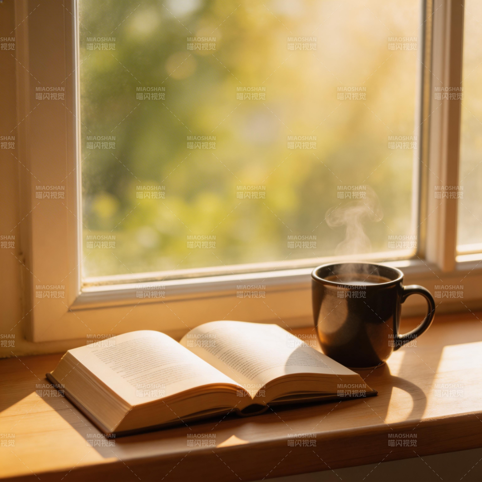 窗边读书时光图片