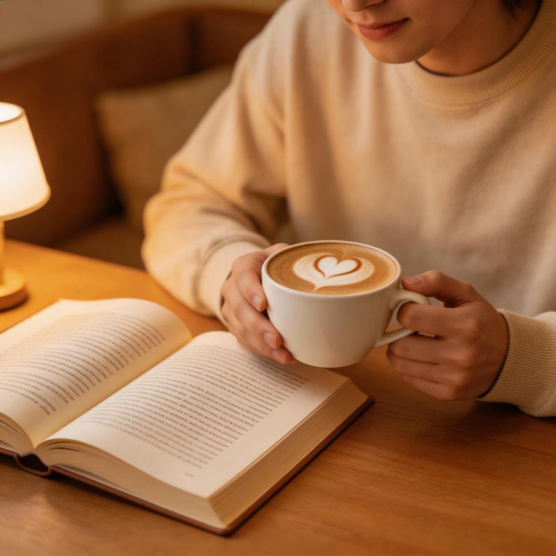 咖啡书香伴读图片