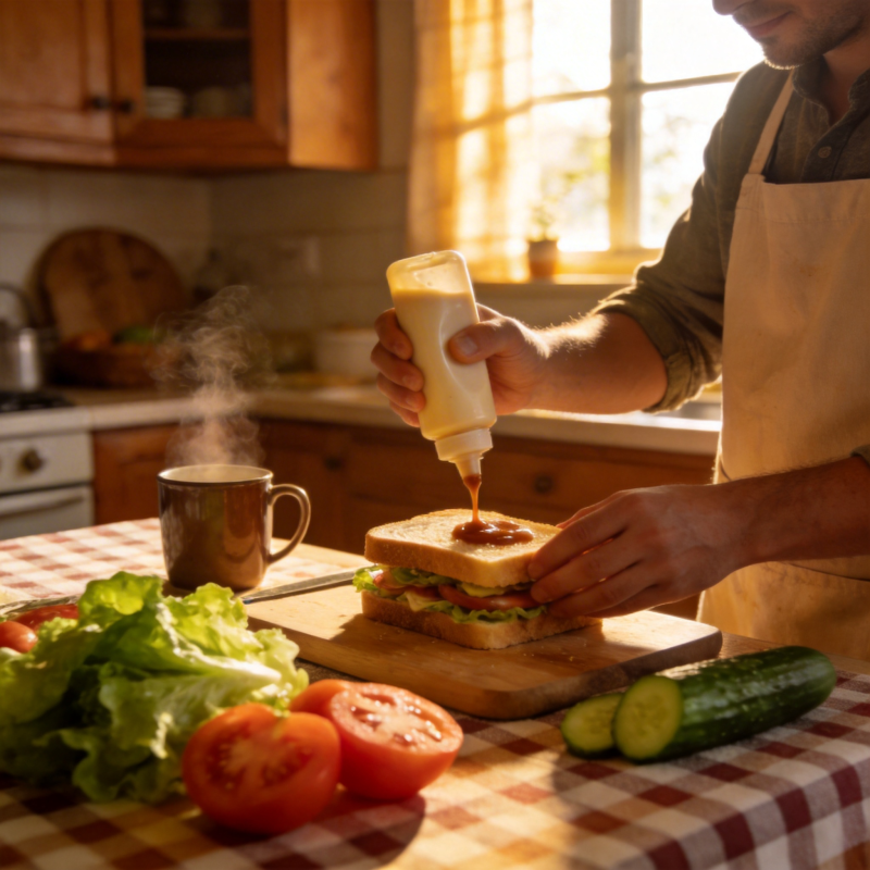 自制美味三明治图片
