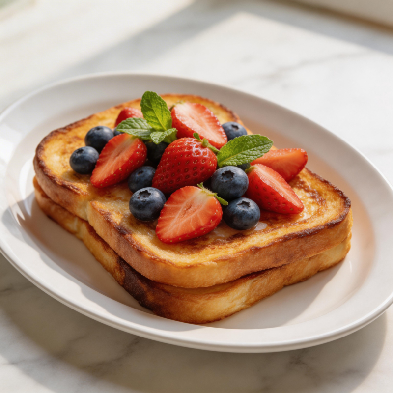 水果吐司早餐图片