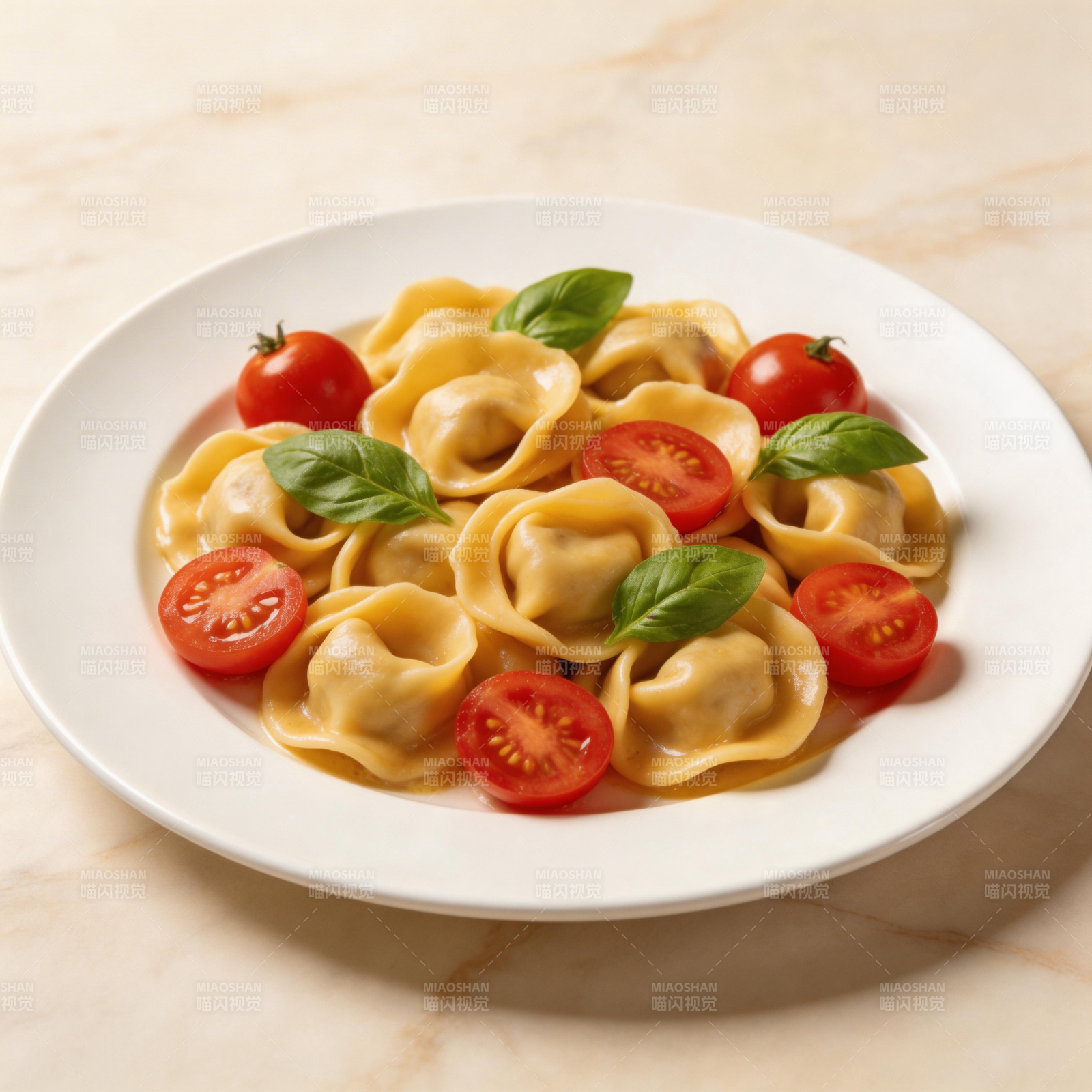 意式饺子配番茄图片
