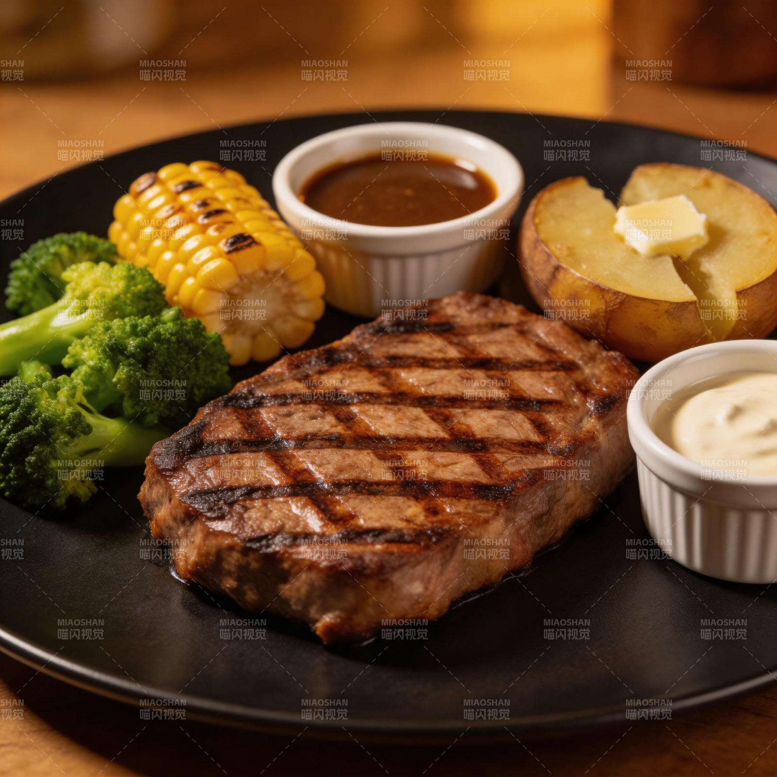 美味牛排套餐图片
