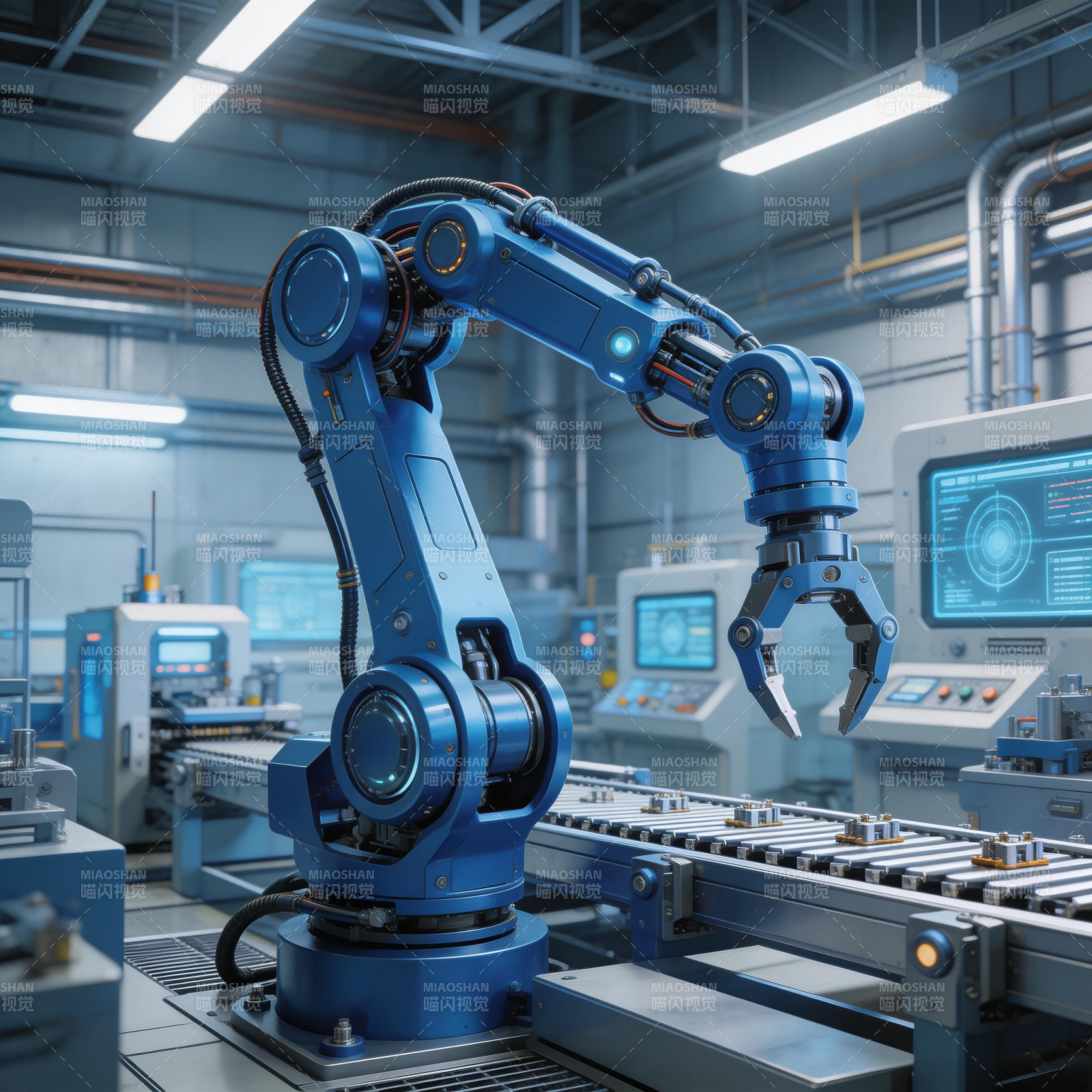 智能工厂机械臂图片