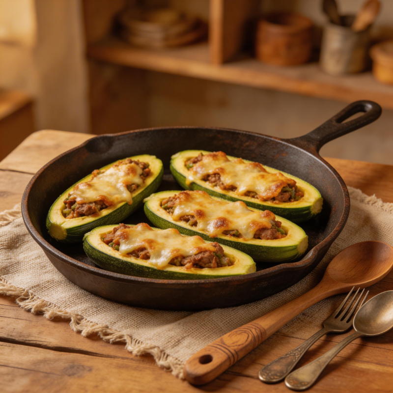 烤西葫芦酿肉图片