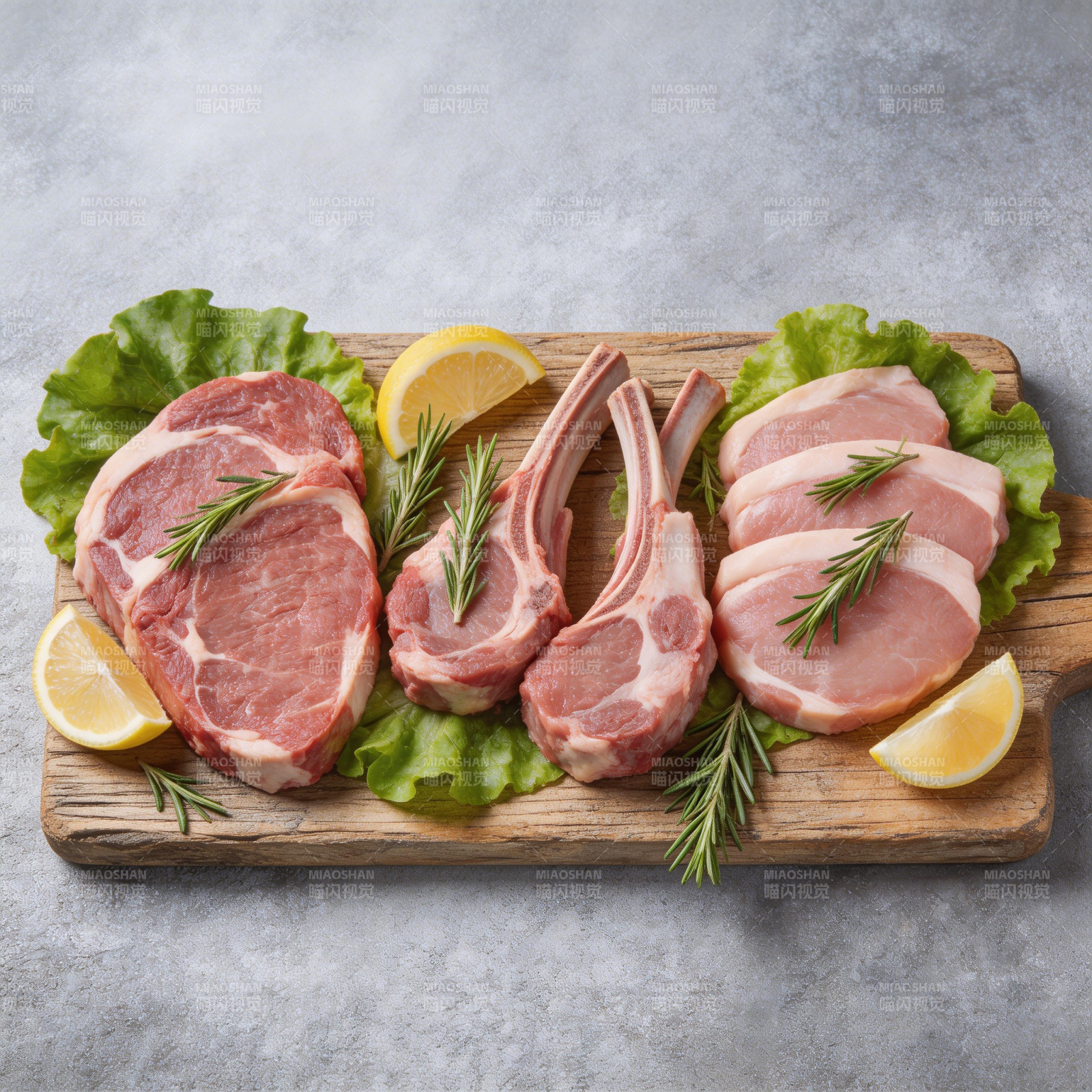 新鲜羊排拼盘图片