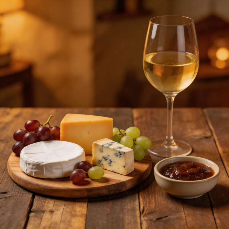 红酒配奶酪拼盘图片