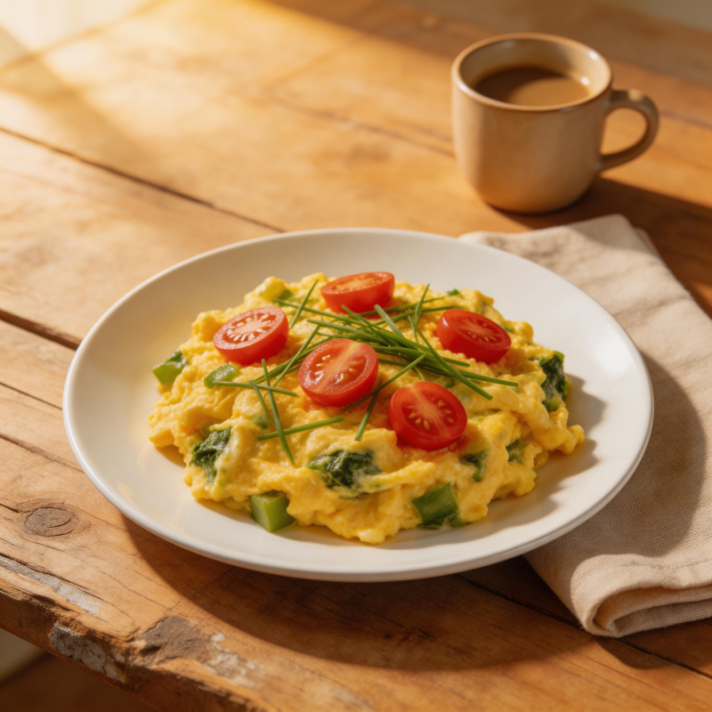 番茄青菜煎蛋图片