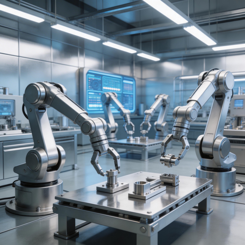 智能工厂机器人作业图片