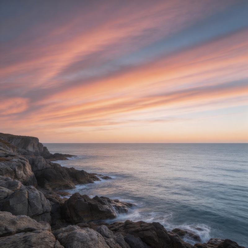 海岸日落美景图片