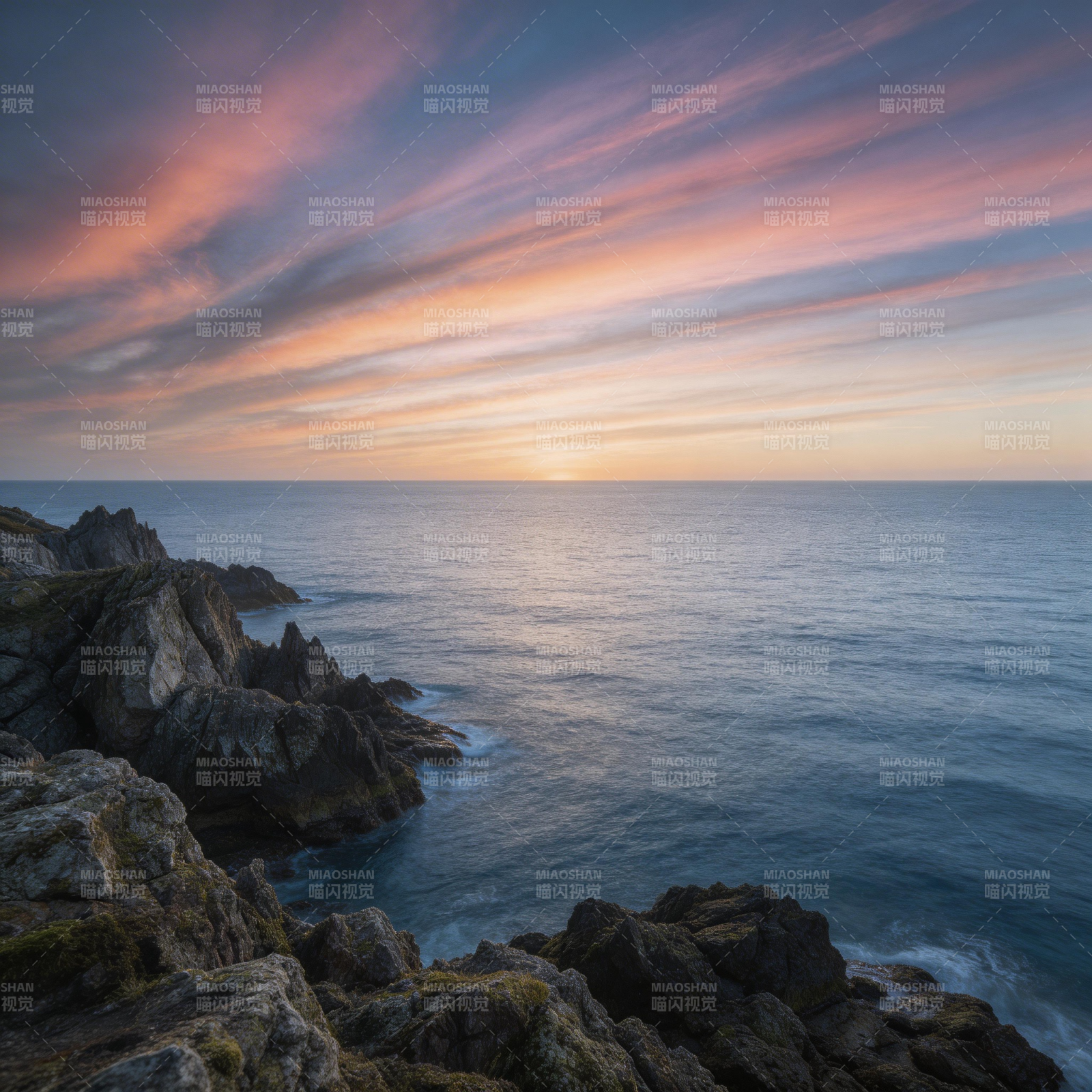 海岸日落美景图片