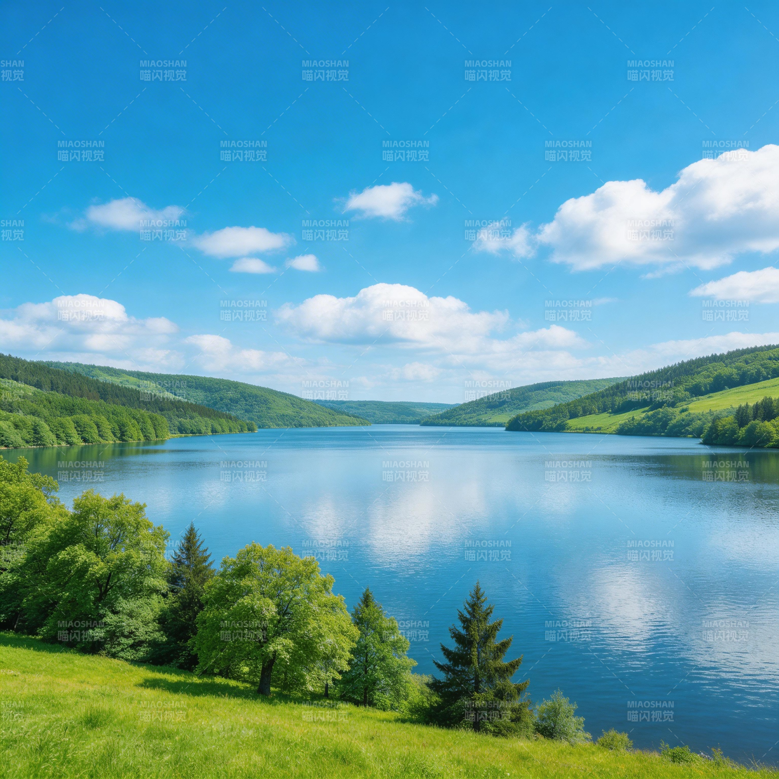湖光山色美如画图片