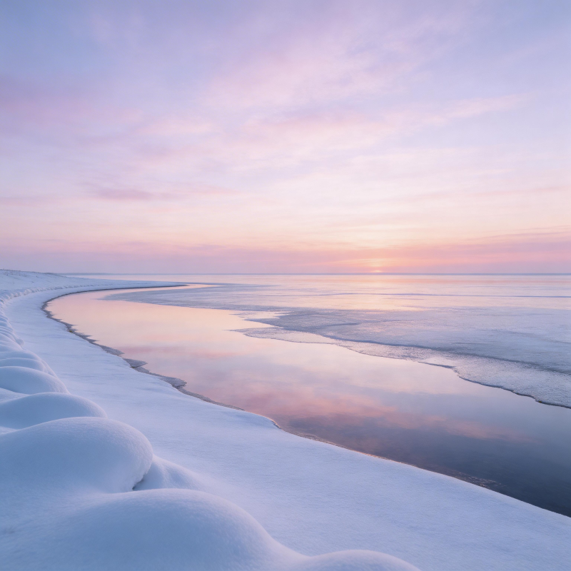 雪原晨曦图片
