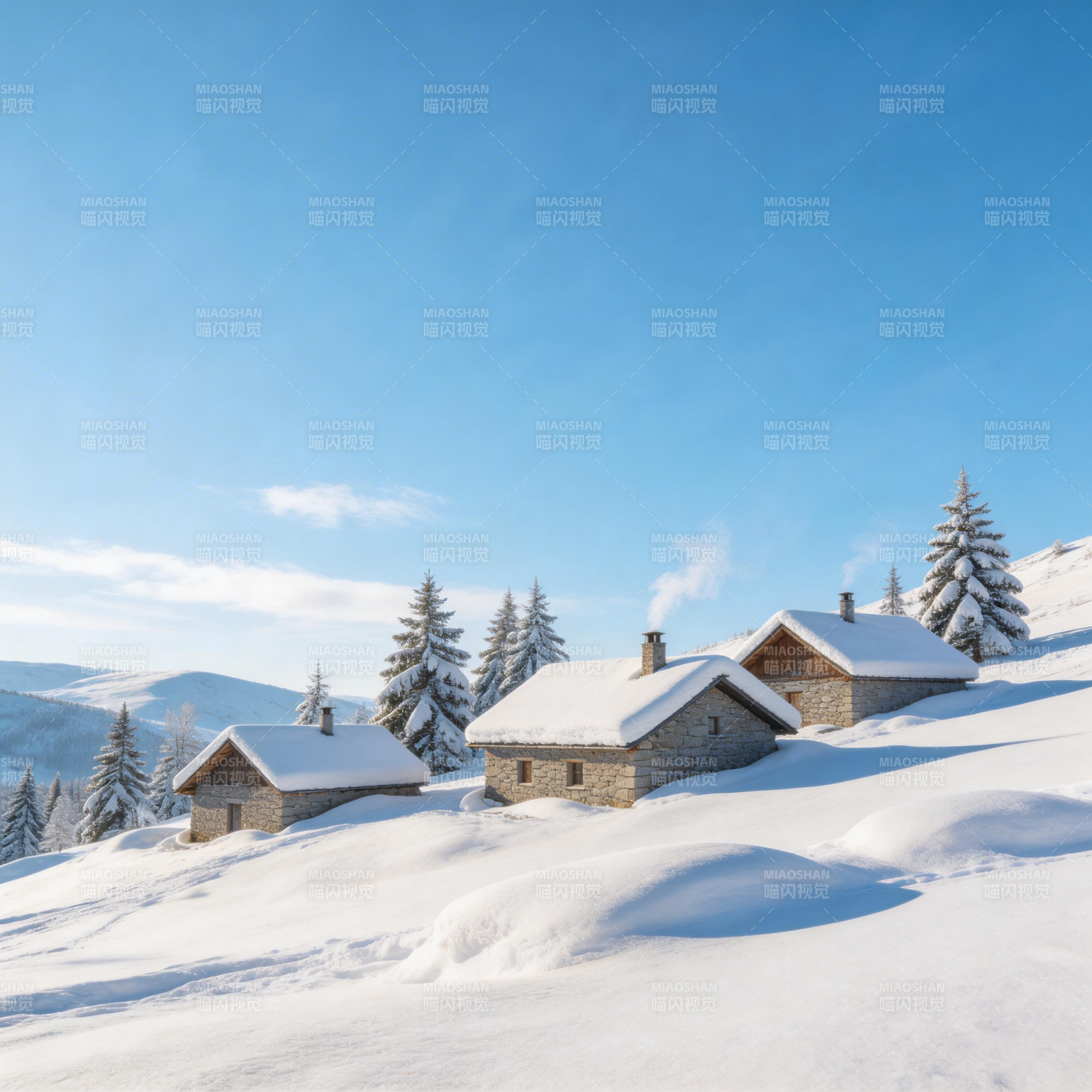 雪乡静谧冬景图片