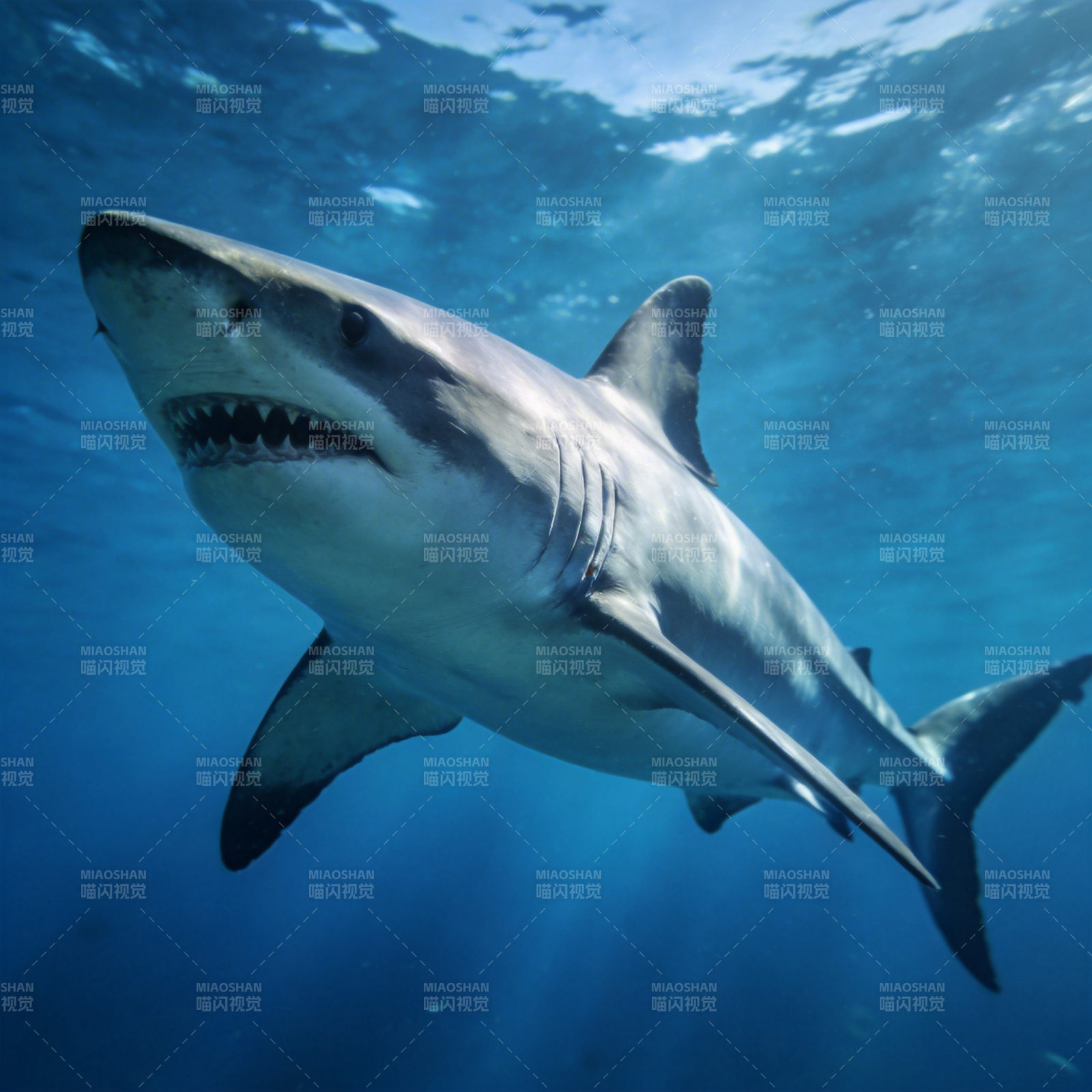 深海鲨鱼游弋图片