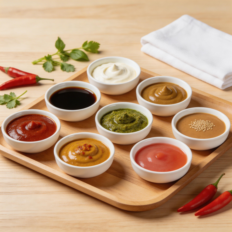 八种酱料展示图片