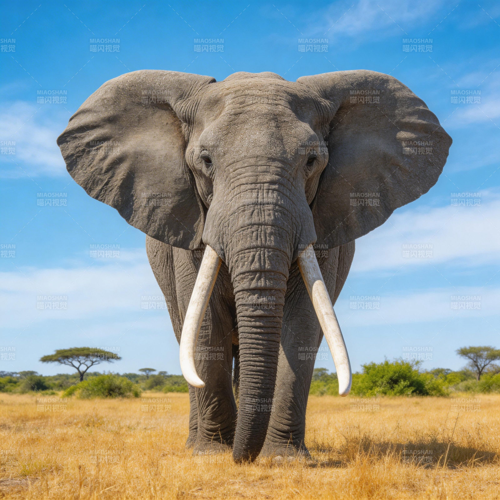 草原巨象图片