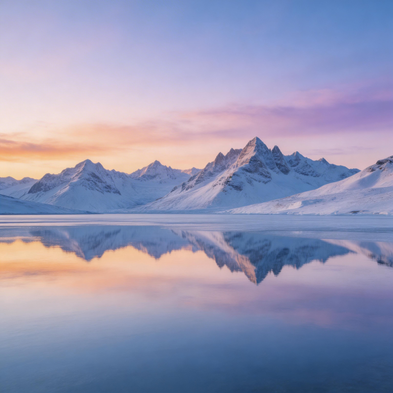 雪山倒影湖光图片