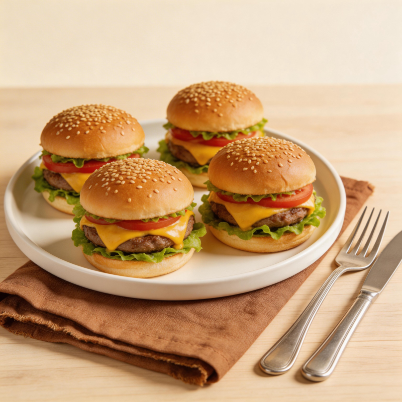 四款美味汉堡图片