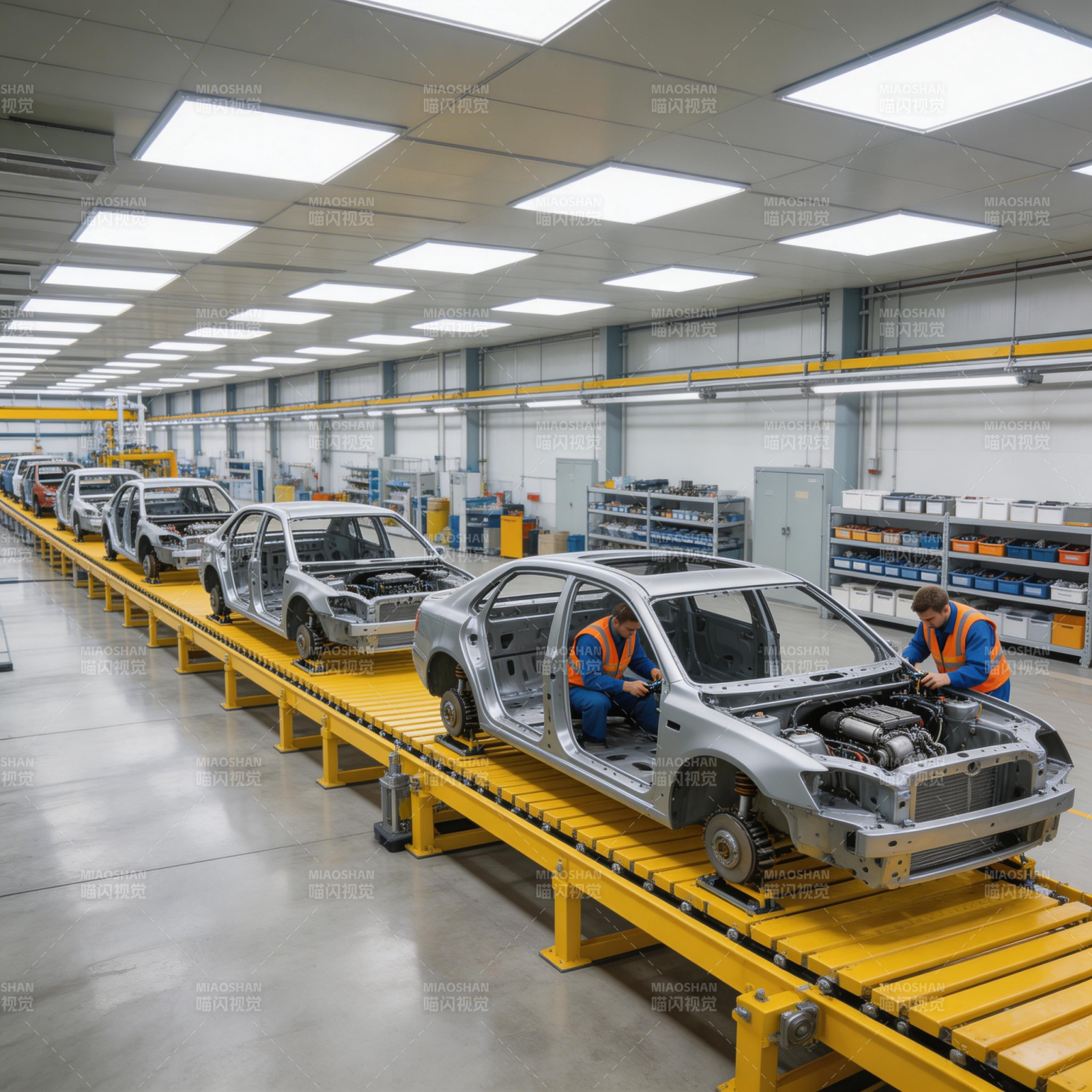汽车生产线作业图片