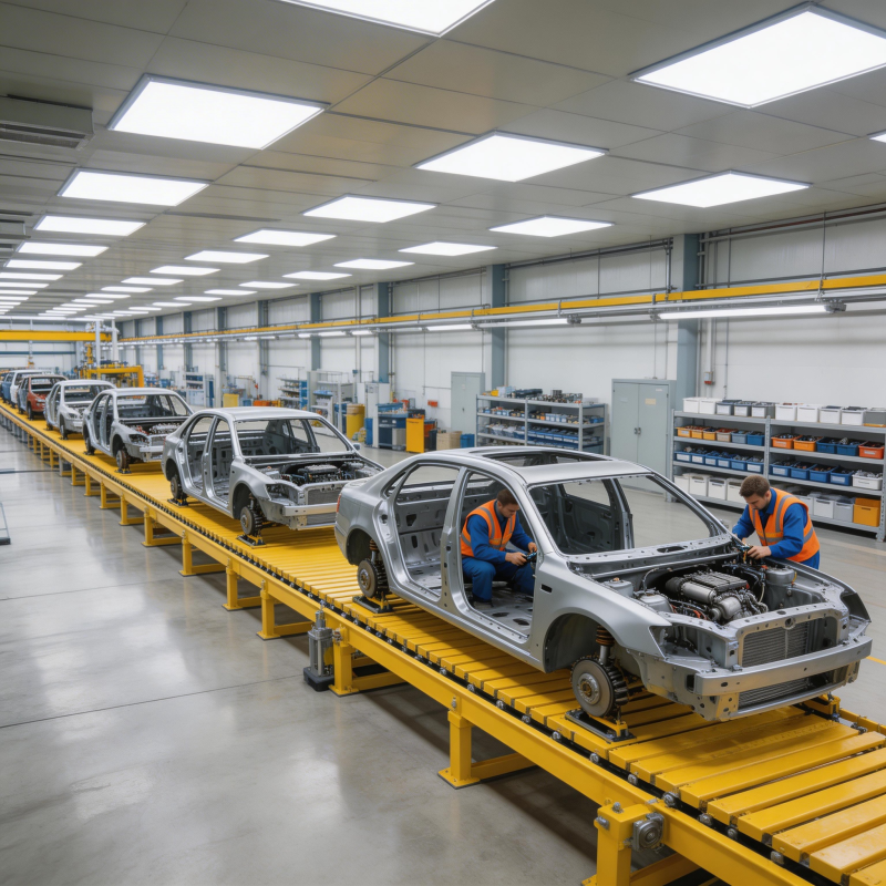 汽车生产线作业图片