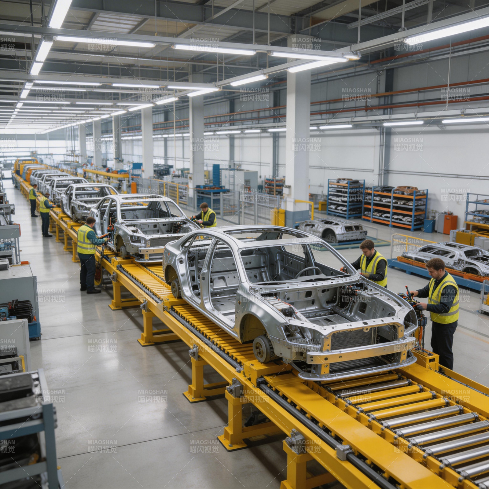 汽车生产线作业图片