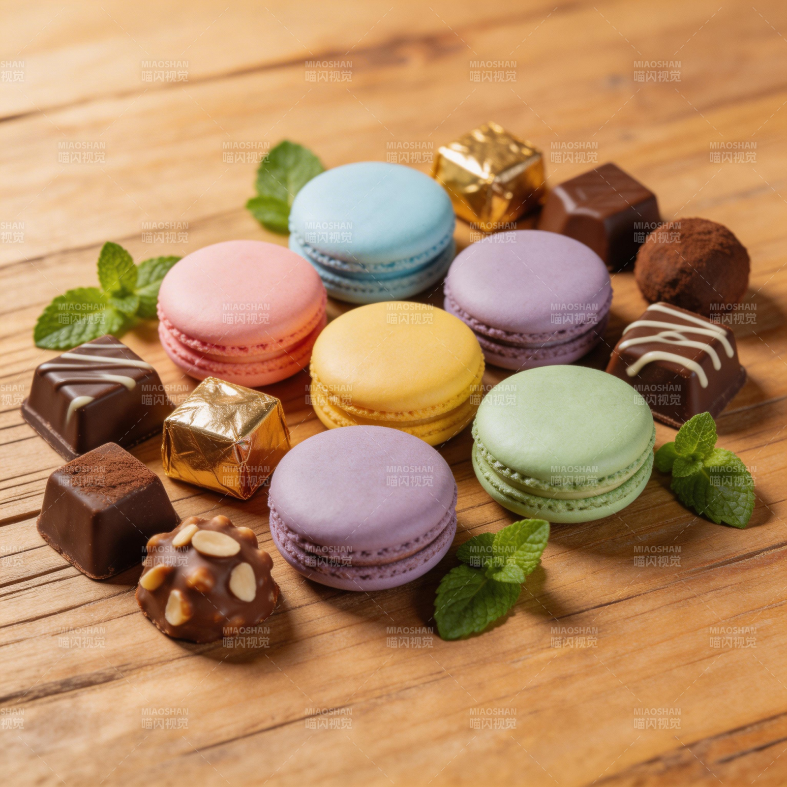 缤纷甜点拼盘图片