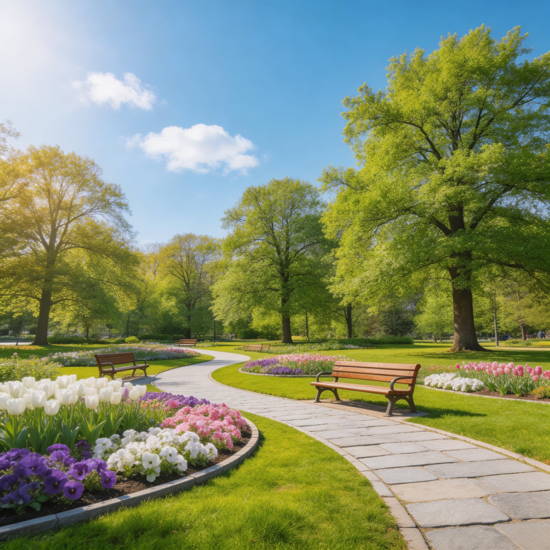 春日公园美景图片