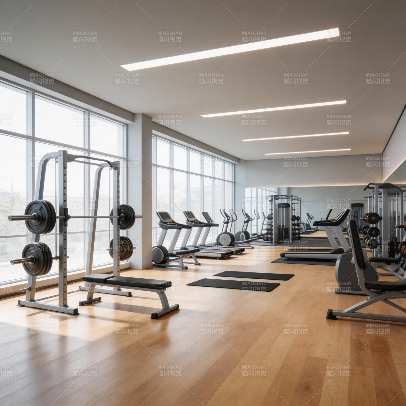 现代健身房内部图片