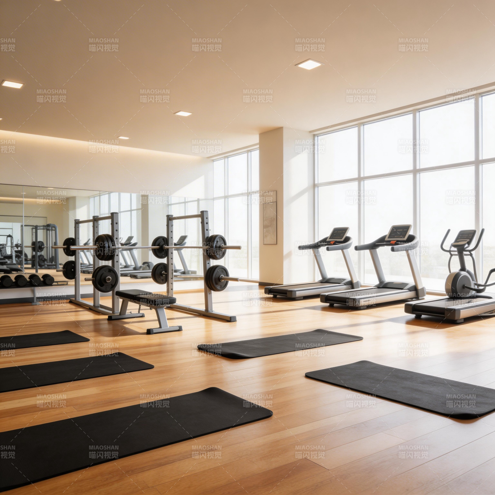 现代健身房内部图片