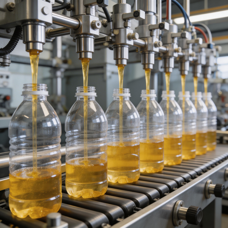 油品灌装生产线图片
