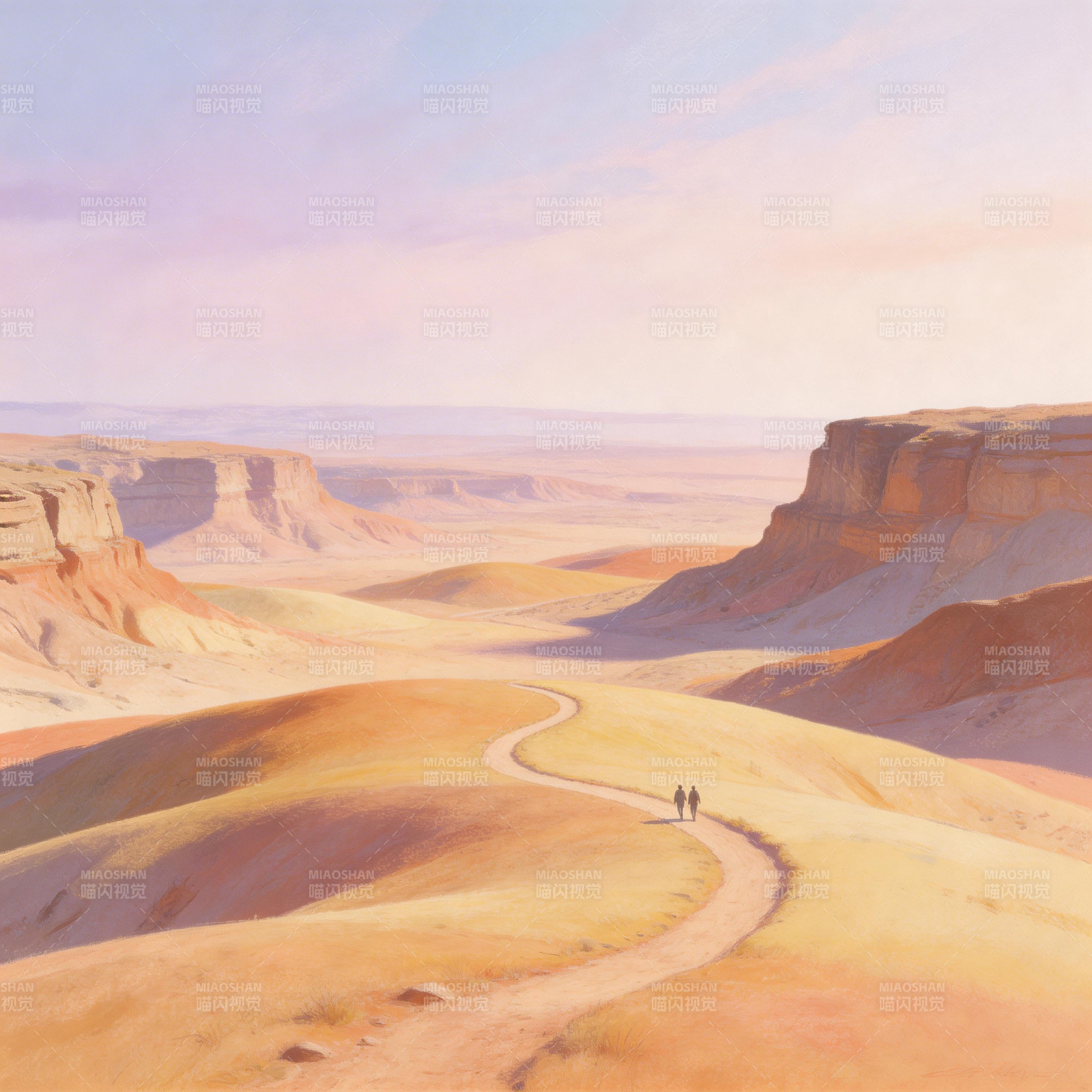 荒漠行迹图片