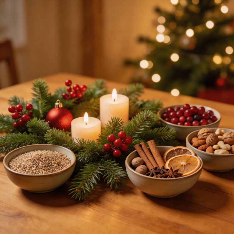 圣诞香料静物图片