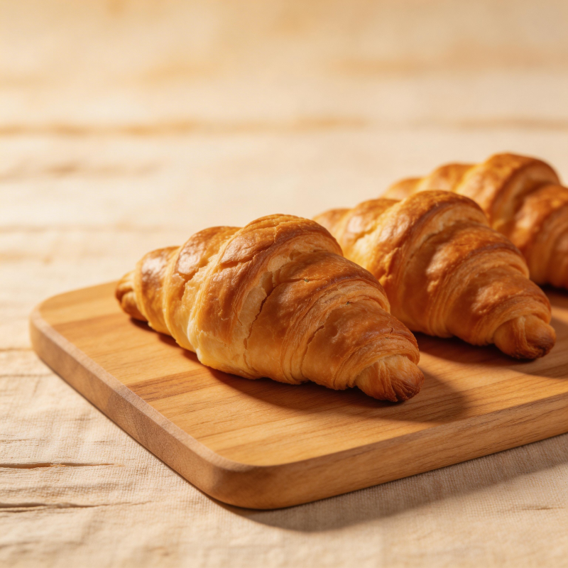 金黄酥脆牛角包图片