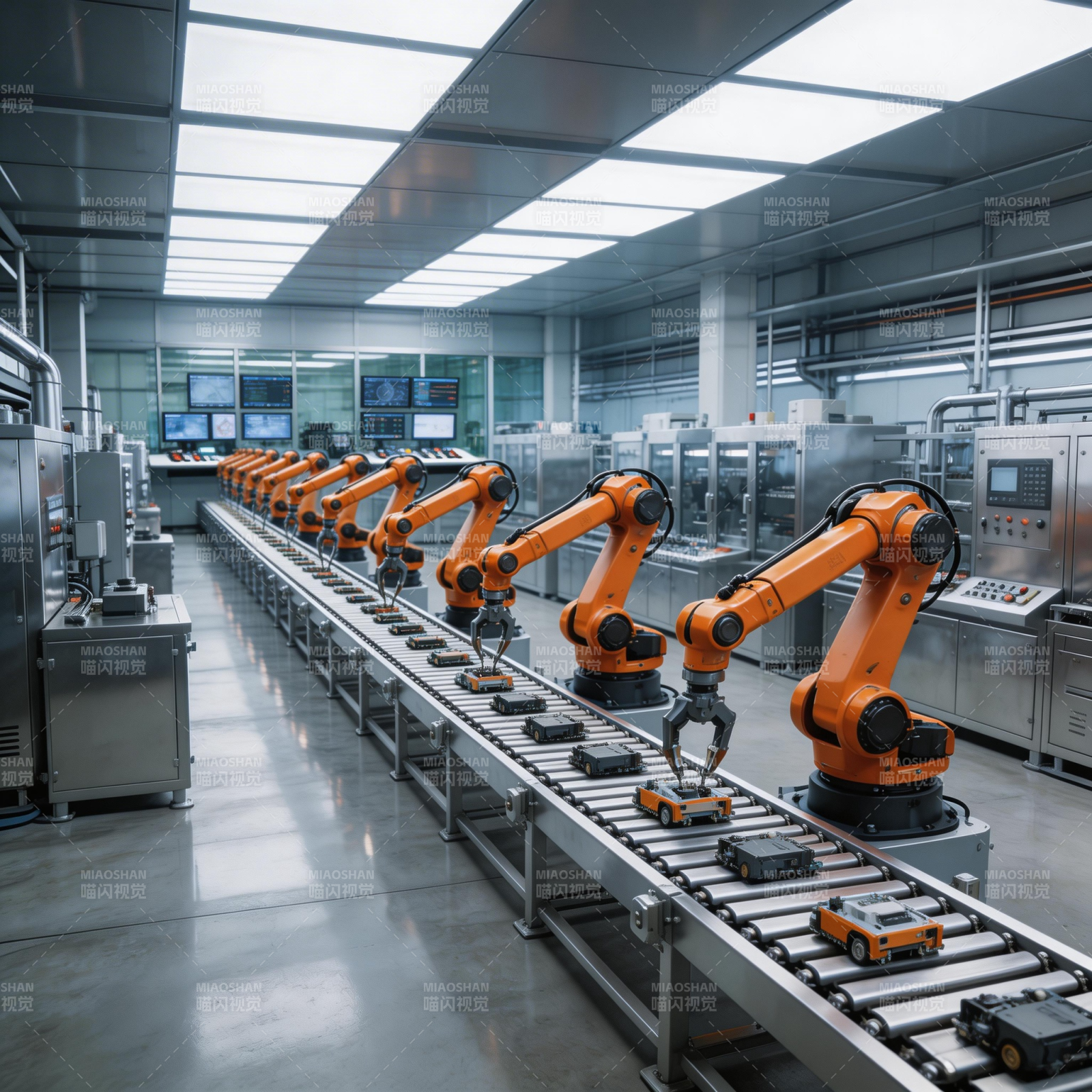 智能工厂生产线图片