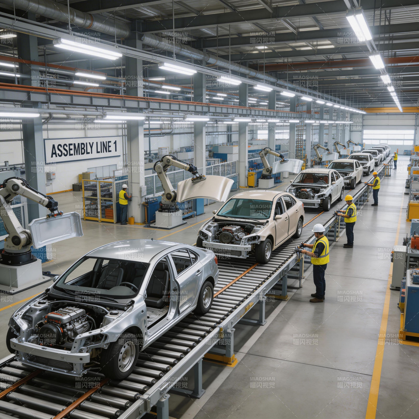 汽车生产线作业图片