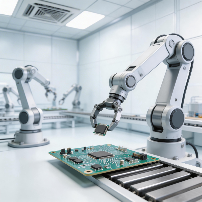 智能机器人组装电路板图片