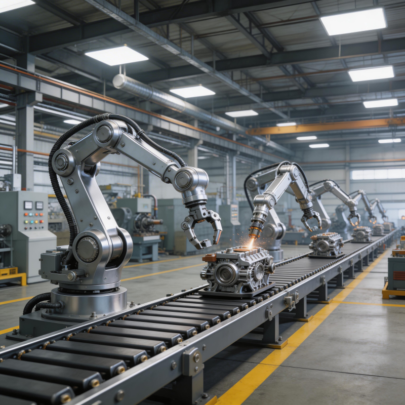 智能工厂机器人作业图片