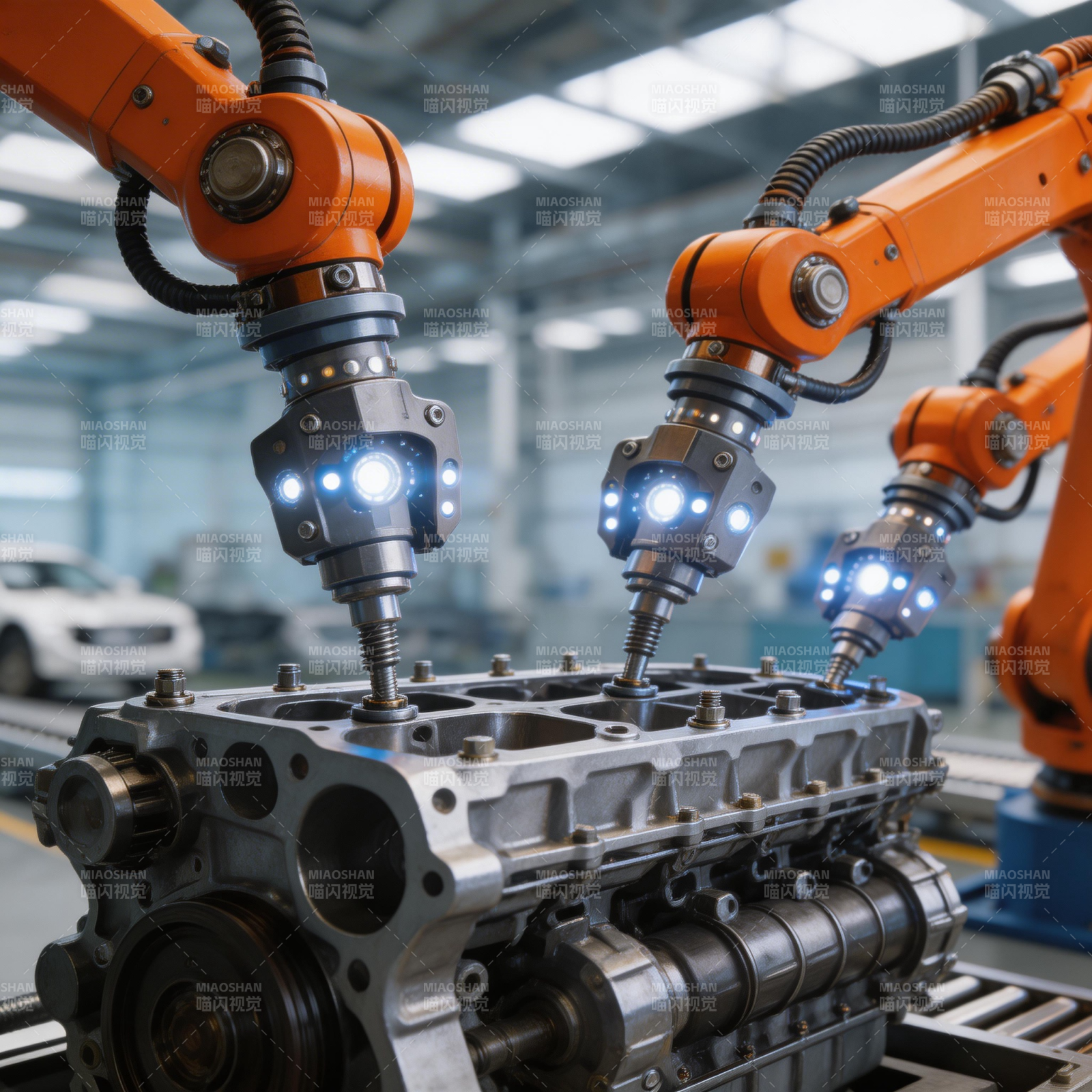 智能机器人装配引擎图片