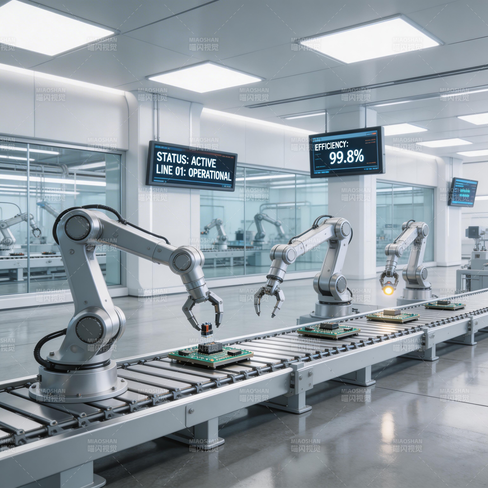 智能工厂自动化生产线图片