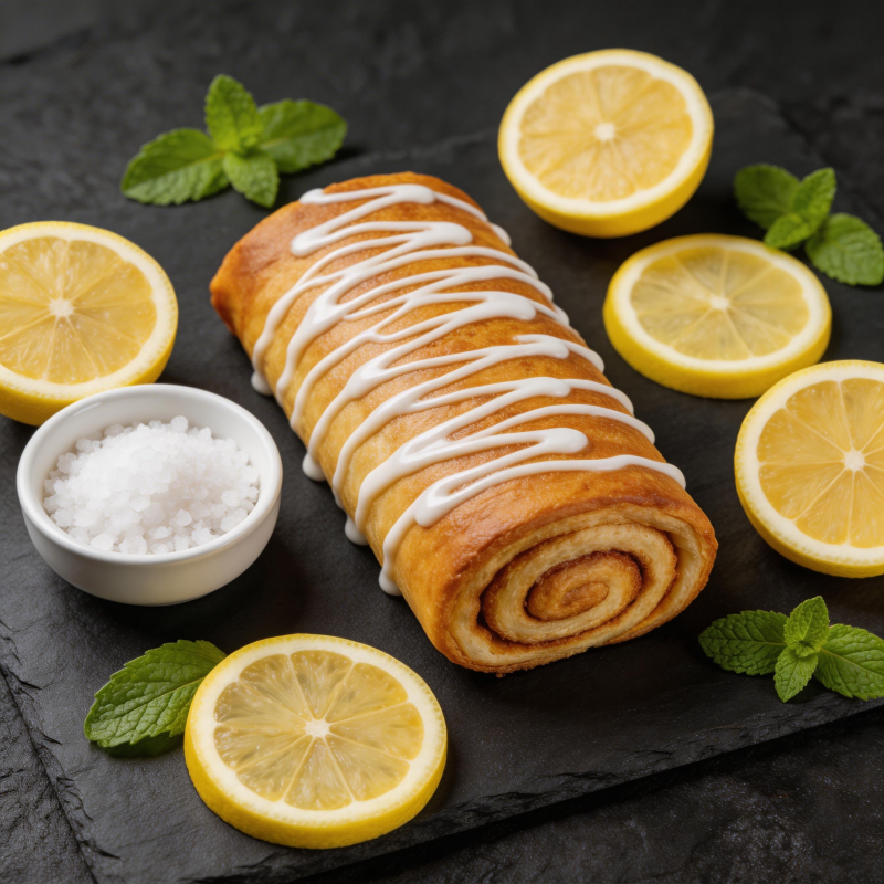 柠檬卷蛋糕图片