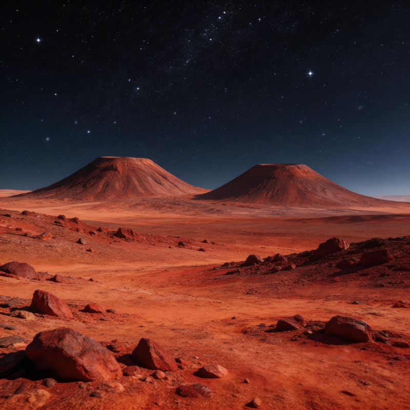 火星夜景图片