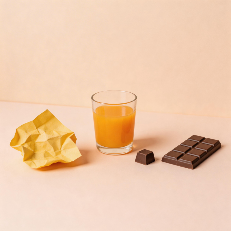 橙汁与巧克力图片