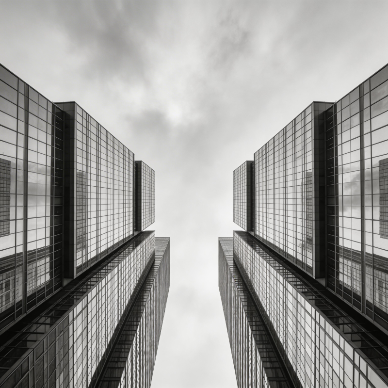 双塔对峙 云天相接图片