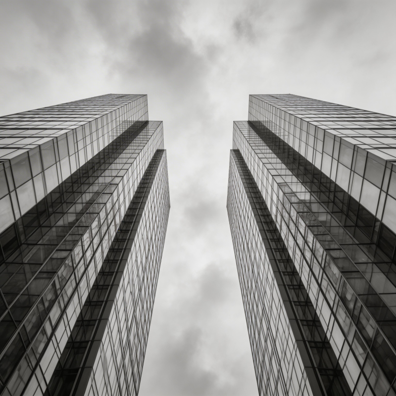 双塔耸立云天图片