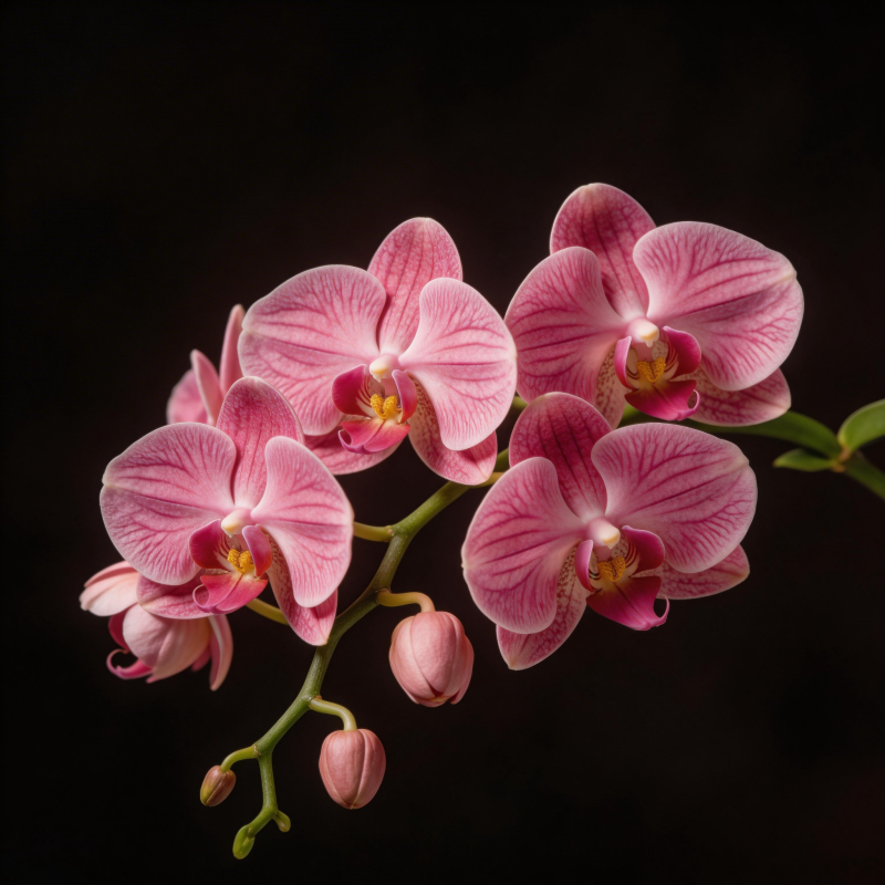 粉红蝴蝶兰绽放图片